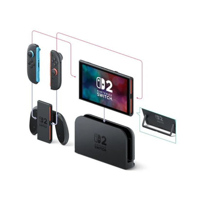 Console Nintendo Switch 2 • Bleu Clair & Rouge Clair + Mario Kart World (Code)