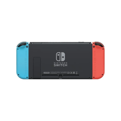 Console Nintendo Switch – Modèle OLED • Bleu Néon & Rouge Néon + Super Mario Party Jamboree (Code) + 3 mois d’abonnement NSO (Code)